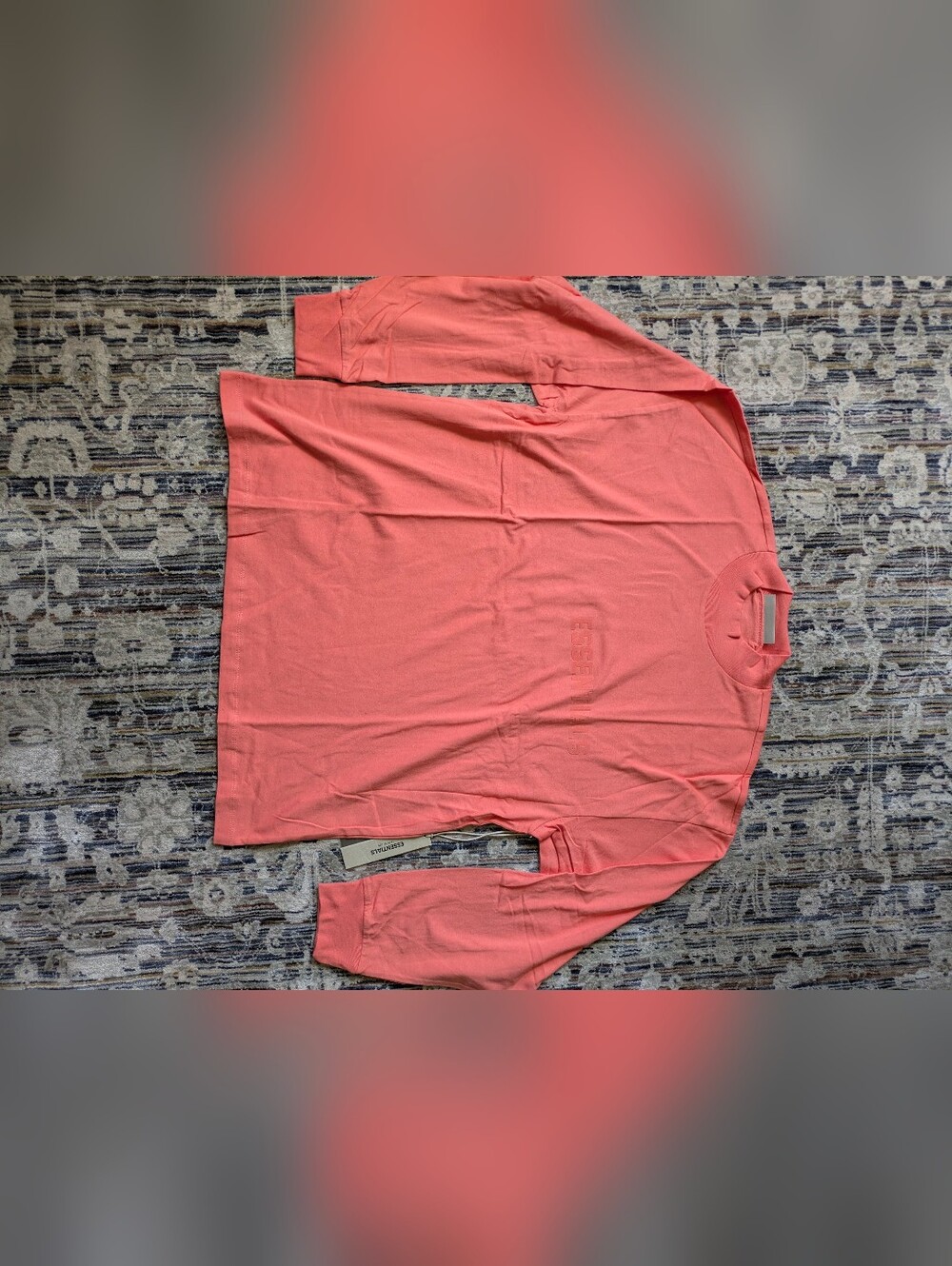 Fear of God ESSENTIALS Coral Long Sleeve Tee Size Large NWT